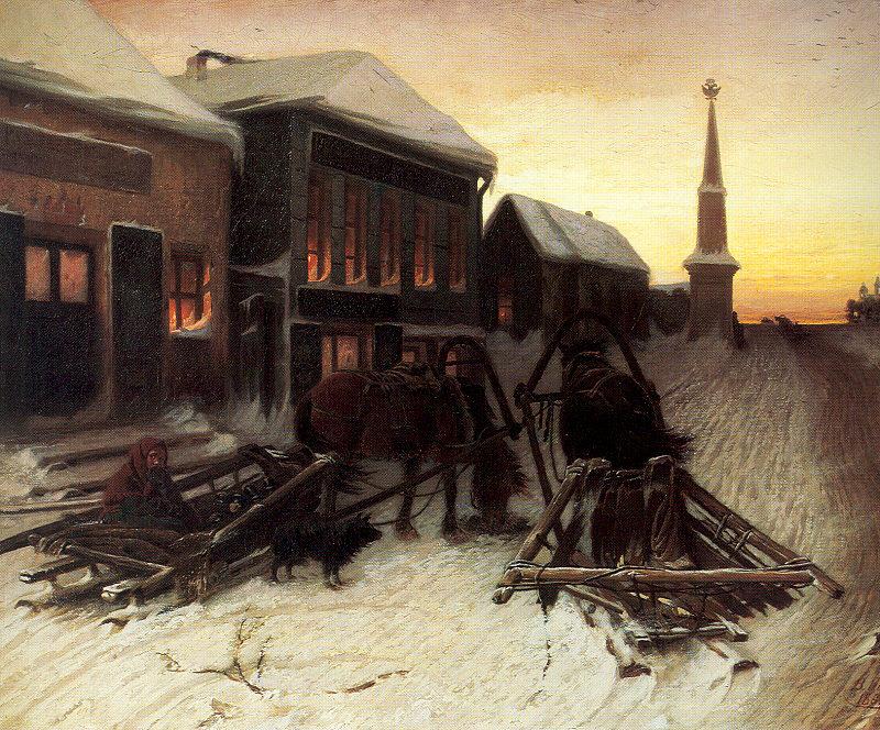 Perov, Vasily The Last Tavern at the City Gates oil painting image